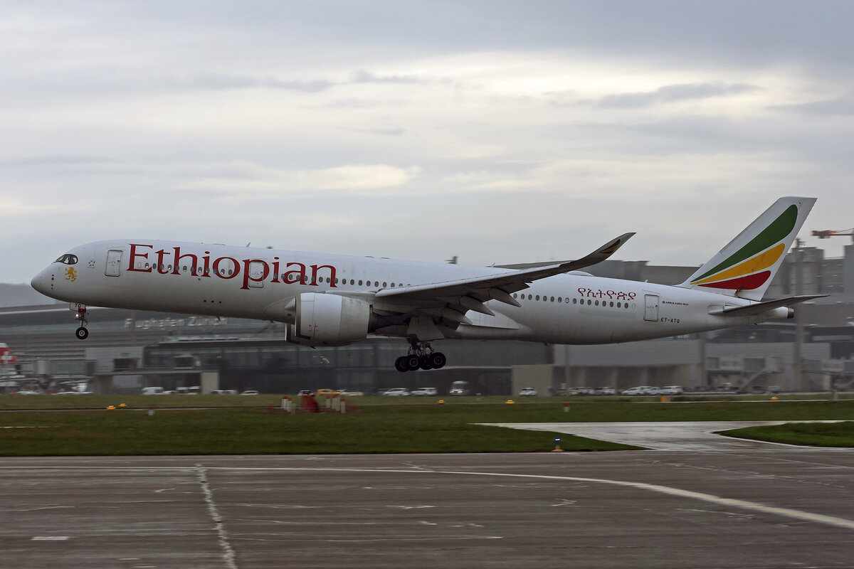 Ethiopian Airlines, ET-ATQ, Airbus A350-941, msn: 040, 14.September 2024, ZRH Zürich, Switzerland.