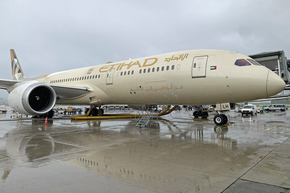 Etihad Airways, A6-BLH, Boeing B787-9, msn: 39653/452, 23.August 2024, ZRH Zürich, Switzerland.