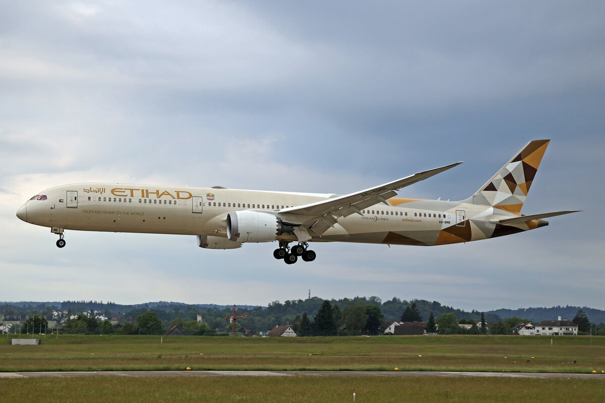 Etihad Airways, A6-BMB, Boeing B787-10, msn: 60756/754, 07.Juni 2024, ZRH Zürich, Switzerland.