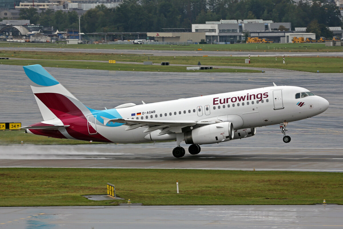 Eurowings, D-AGWB, Airbus A319-132, msn: 2833, 23.August 2024, ZRH Zürich, Switzerland.