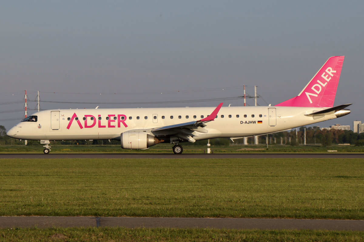 German Airways Embraer 190 D-AJHW Adler Modemärkte c/s in Amsterdam am 12.05.2024