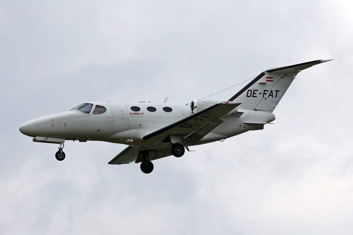 Globe Air, OE-FAT, Cessna 510 Citation Mustang, msn: 510-0312, 07.Juni 2024, ZRH Zürich, Switzerland.