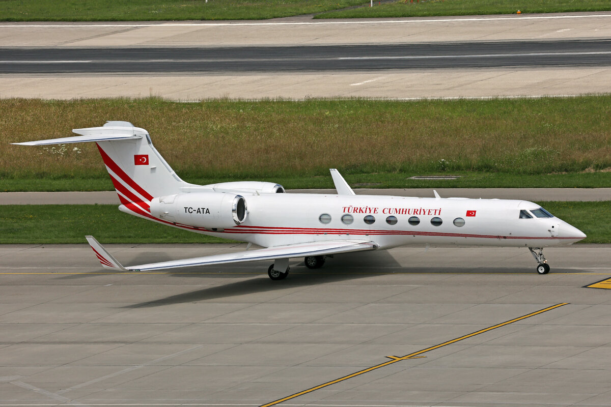 Government of Turkey, TC-ATA, Gulfstream G550, msn: 5346, 16.Juni 2024, ZRH Zürich, Switzerland.