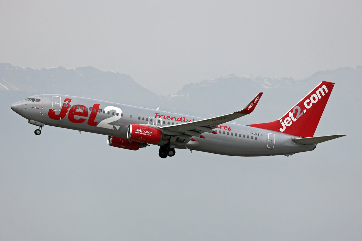 Jet2, G-DRTU, Boeing B737-86N, msn:34247/1830, 09.März 2024, GVA Genève, Switzerland.