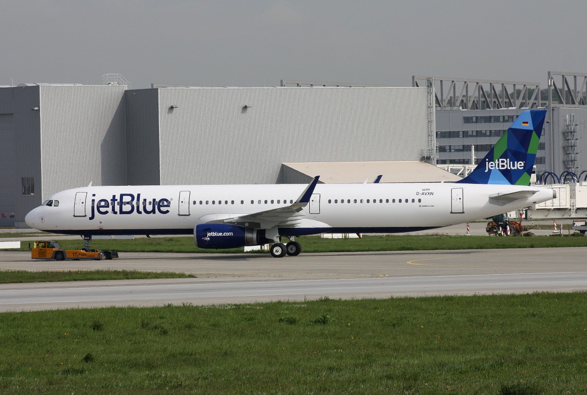 jetBlue Airways,D-AVXN,Reg.N950JT,(c/n 6609),Airbus A321-200(SL),08.05.2015,XFW-EDHI,Hamburg-Finkenwerder,Germany