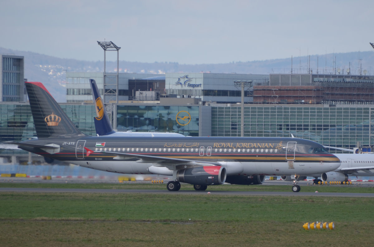 JY-AYS/Royal Jordanien/A320-232/08.04.16/Airport Frankfurt/Main