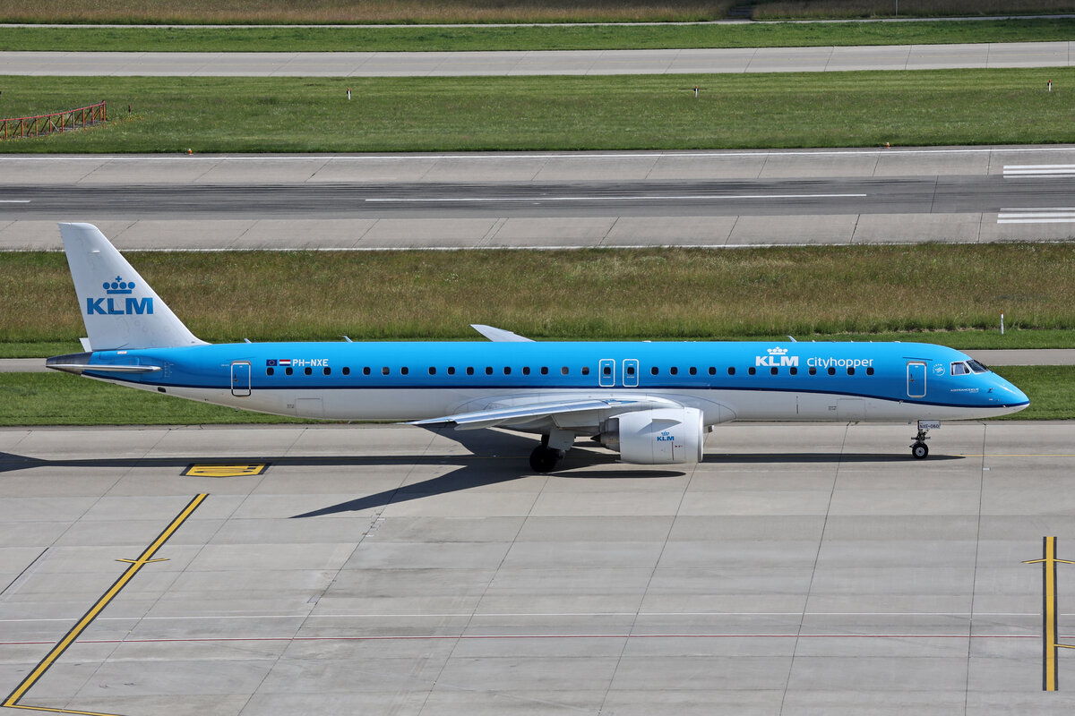 KLM Cityhopper, PH-NXE, Embraer E195-E2, msn: 19020060, 16.Juni 2024, ZRH Zürich, Switzerland.