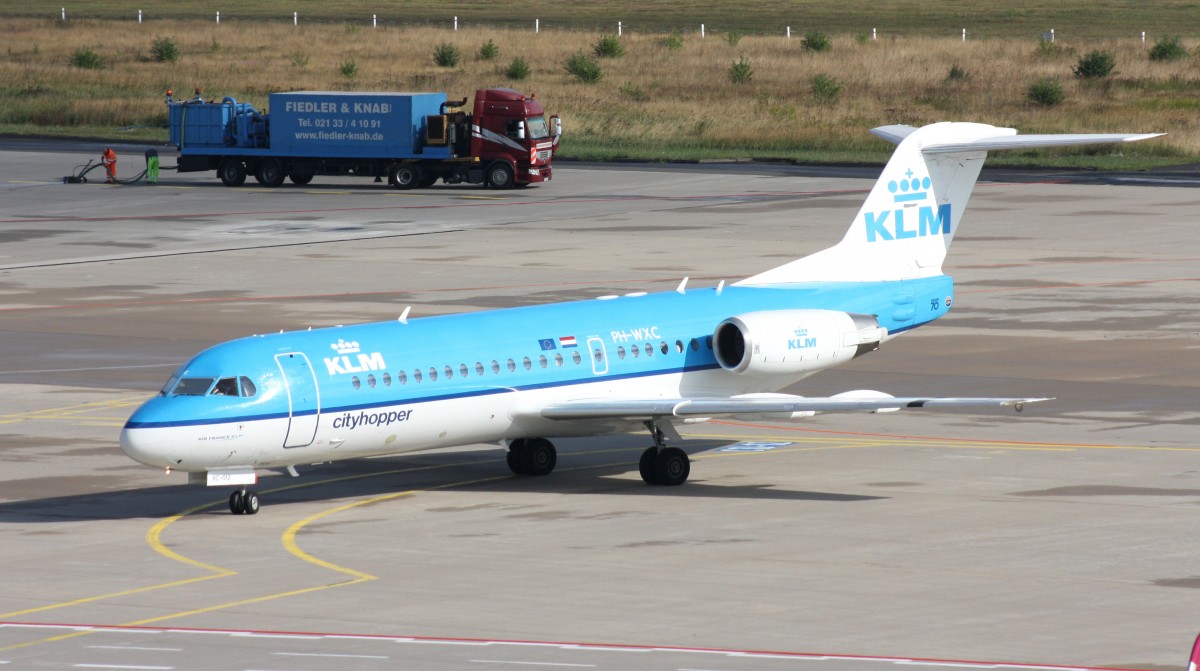 KLM Cityhopper,PH-WXC,(c/n11574),Fokker F-70,09.09.2013,CGN-EDDK,Kln-Bonn,Germany