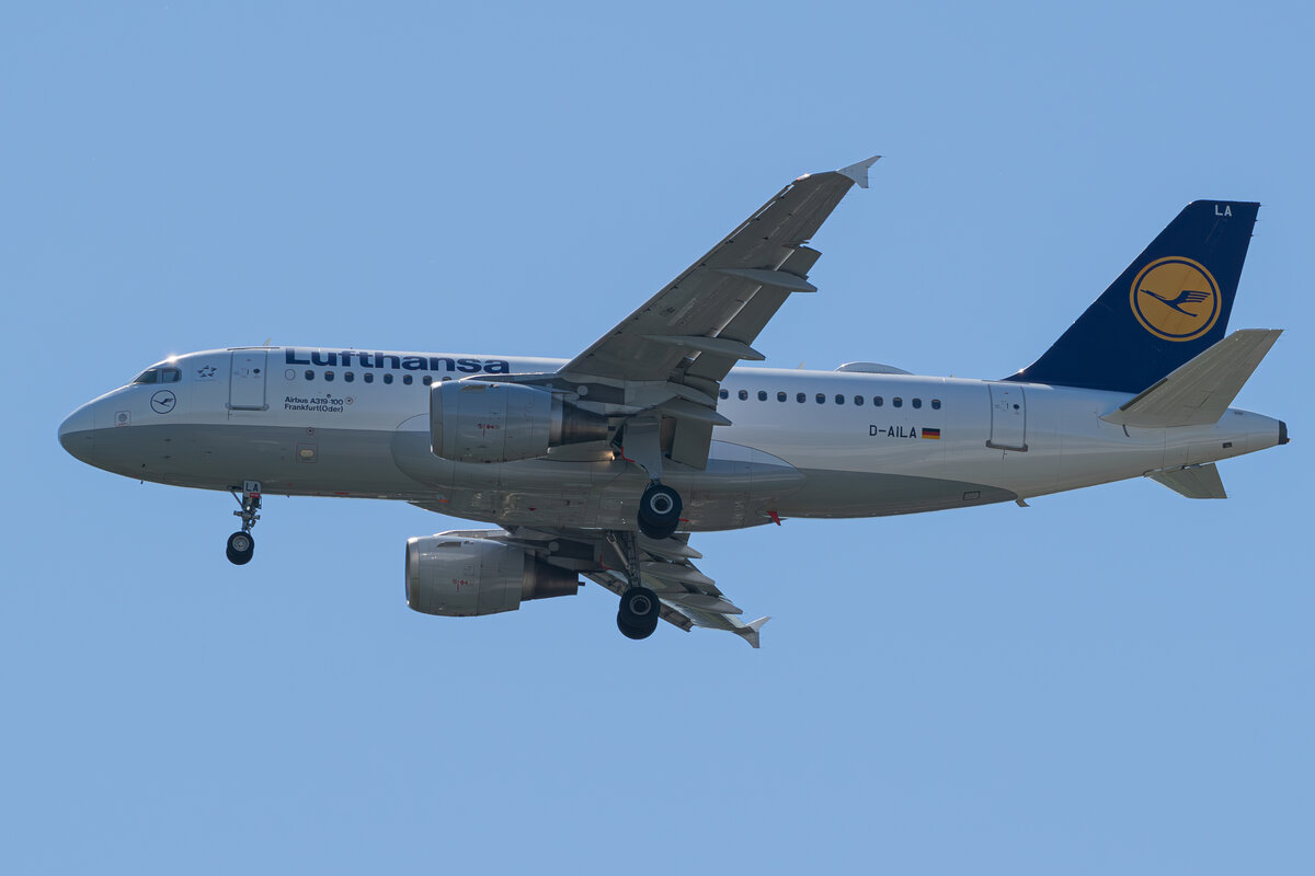 Lufthansa / Airbus A319-114 / D-AILA / Landeanflug Bremen / 12.08.2024 13:04 Uhr