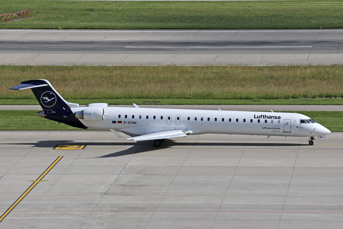 Lufthansa CityLine, D-ACNW, Bombardier CRJ-900LR, msn: 15269,  Westerland / Sylt , 16.Juni 2024, ZRH Zürich, Switzerland.