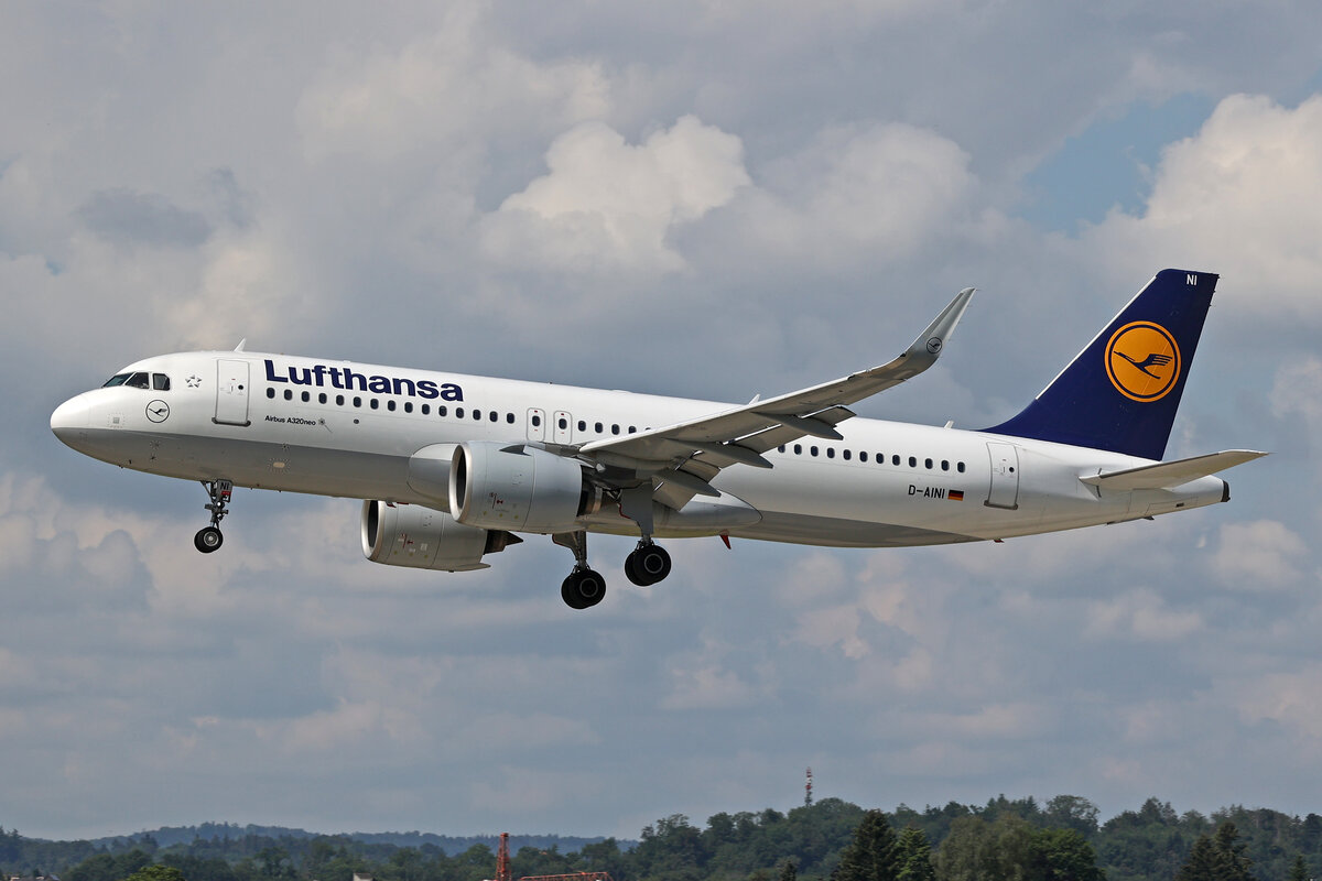 Lufthansa, D-AINI, Airbus A320-271N, msn: 7710, 13.Juni 2024, ZRH Zürich, Switzerland.