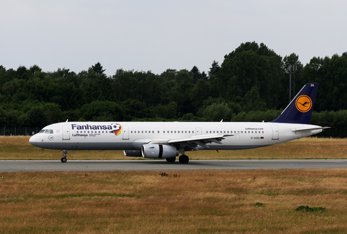 Lufthansa,D-AIDG,(c/n4672),Airbus A321-231,28.06.2014,HAM-EDDH,Hamburg,Germany(Sticker:FANHANSA)