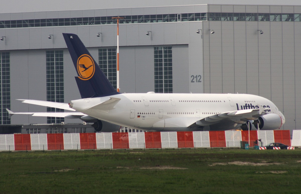 Lufthansa,F-WWSX,Reg.D-AIML,(c/n0149),Airbus A380-841,22.04.2014,XFW-EDHI,Hamburg-Finkenwerder,Germany