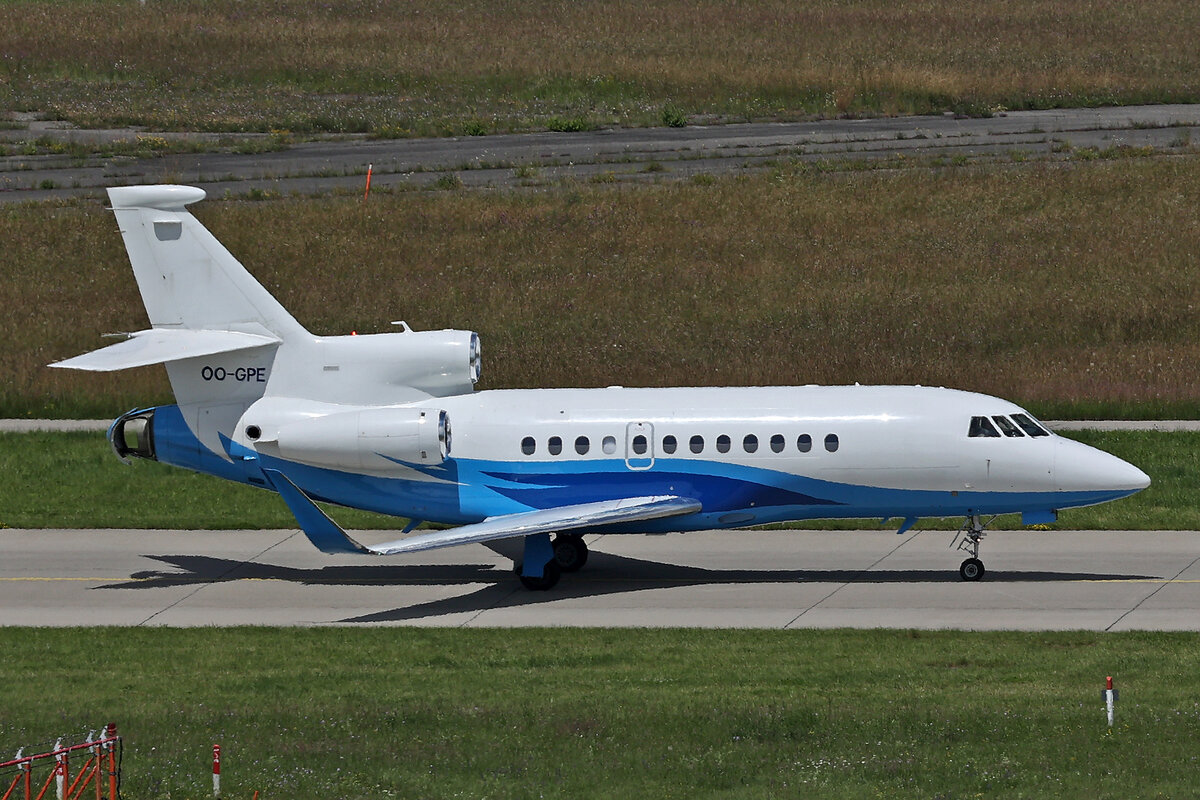 Luxaviation Belgium, OO-GPE, Dassault Falcon 900LX, msn: 252, 16.Juni 2024, ZRH Zürich, Switzerland.