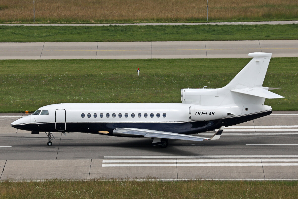 Luxaviation Belgium, OO-LAH, Dassault Falcon 7X, msn: 060, 16.Juni 2024, ZRH Zürich, Switzerland.