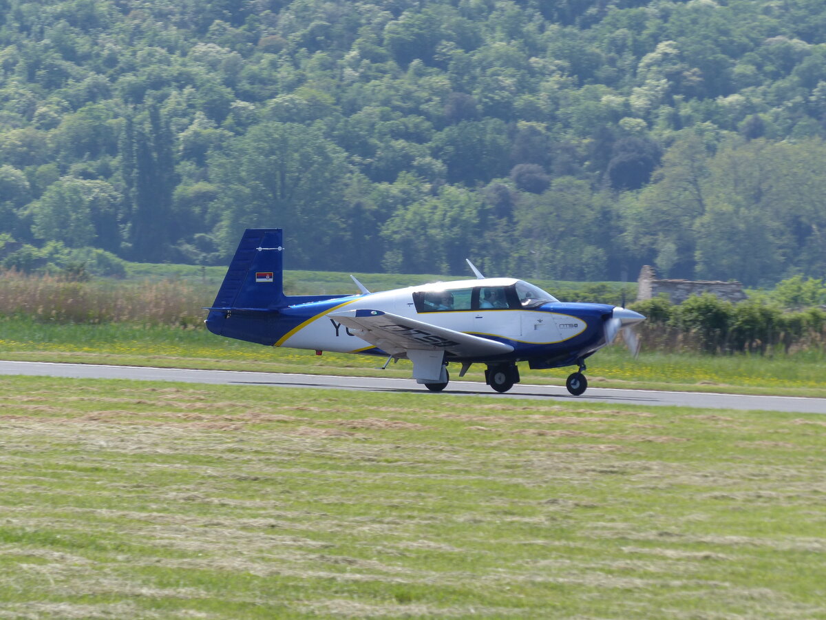 Mooney M-20J, YU-BTP beim Start in Potoroz (POW/LJPZ) am 14.4.2024