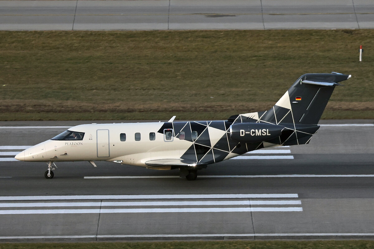 Platoon Aviation, D-CMSL, Pilatus PC-24, msn: 266, 24.Januar 2025, ZRH Zürich, Switzerland.