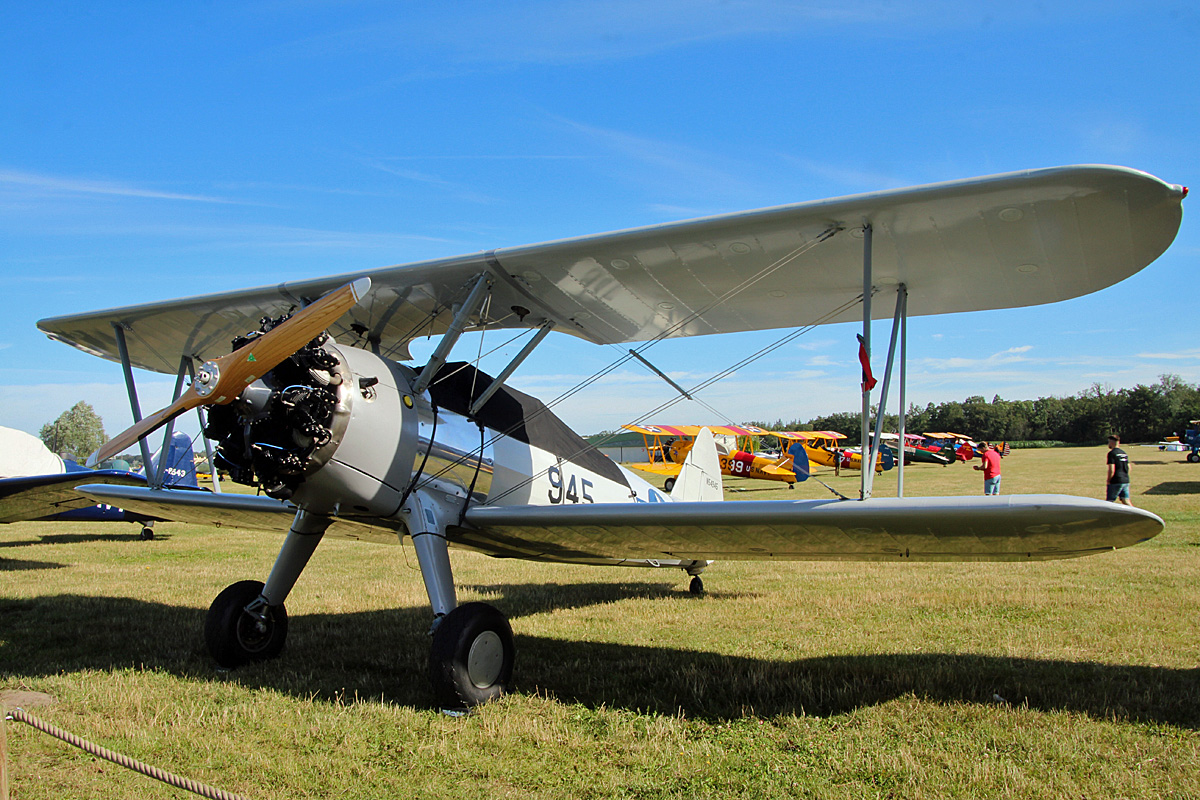 Private A-75N Boeing Stearman, N54945, Flugplatz Bienenfarm, 06.07.2024