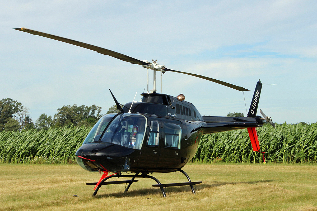 Private Bell-206B JetRanger III, D-HHFW, Flugplatz Bienenfarm, 06.07.2024