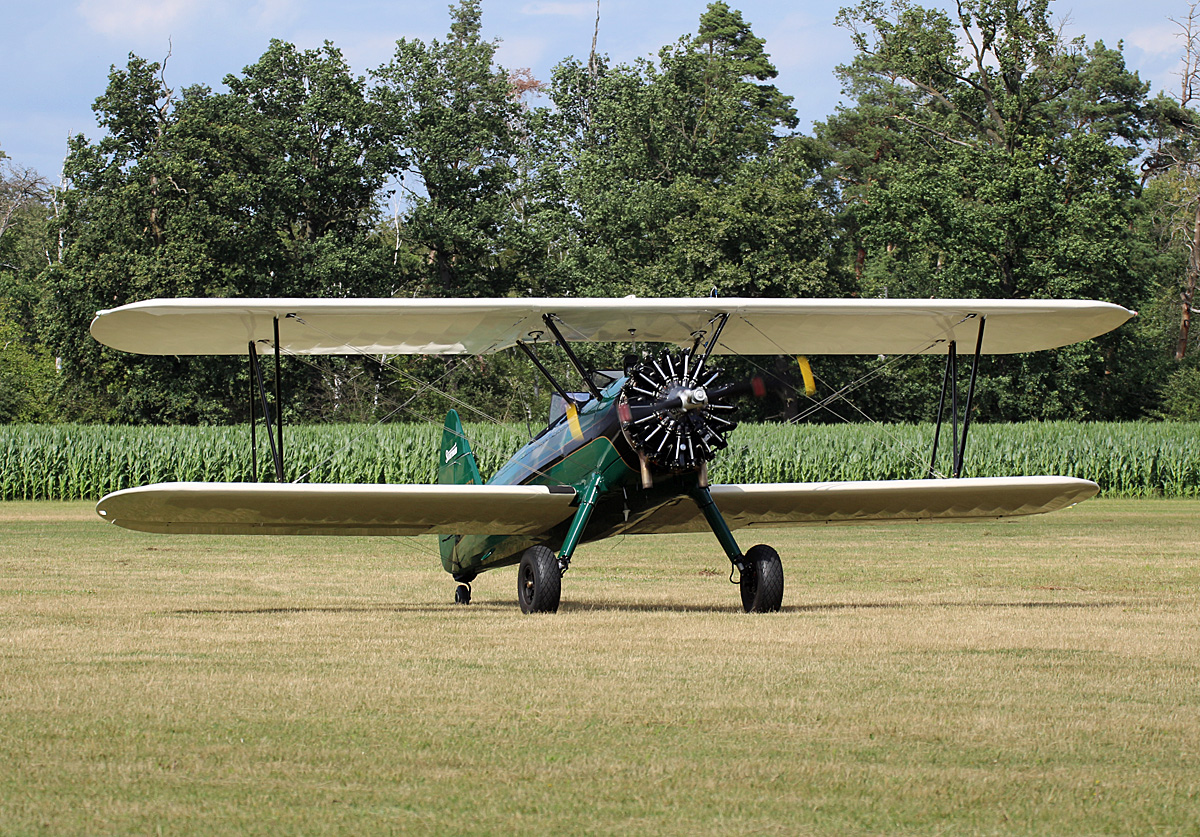 Private PT-13 Kaydet Boeing Stearman, N68831, Flugplatz Bienenfarm, 05.07.2024