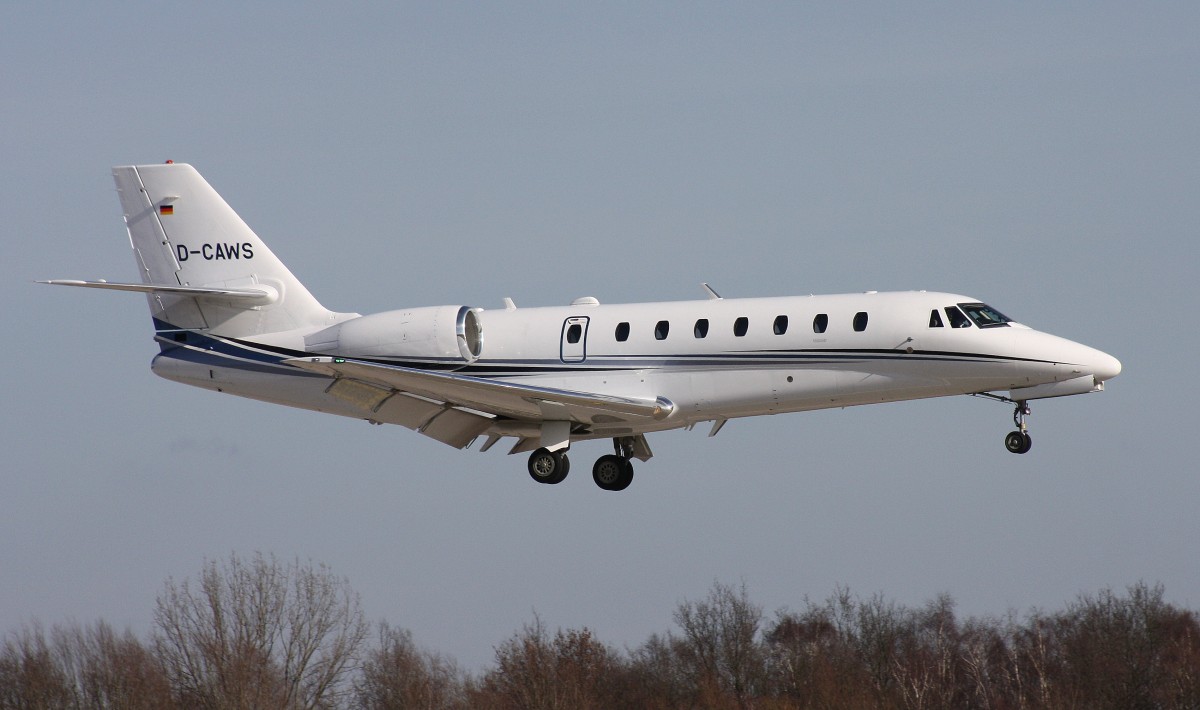 Private,D-CAWS,Cessna 680 Citation Sovereign,23.02.2014,HAM-EDDH,Hamburg,Germany