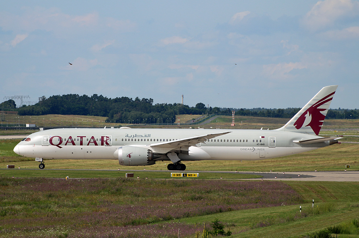 Qatar Airways, Boeing B 787-9 Dreamliner, A7-BHG, BER, 14.07.2024