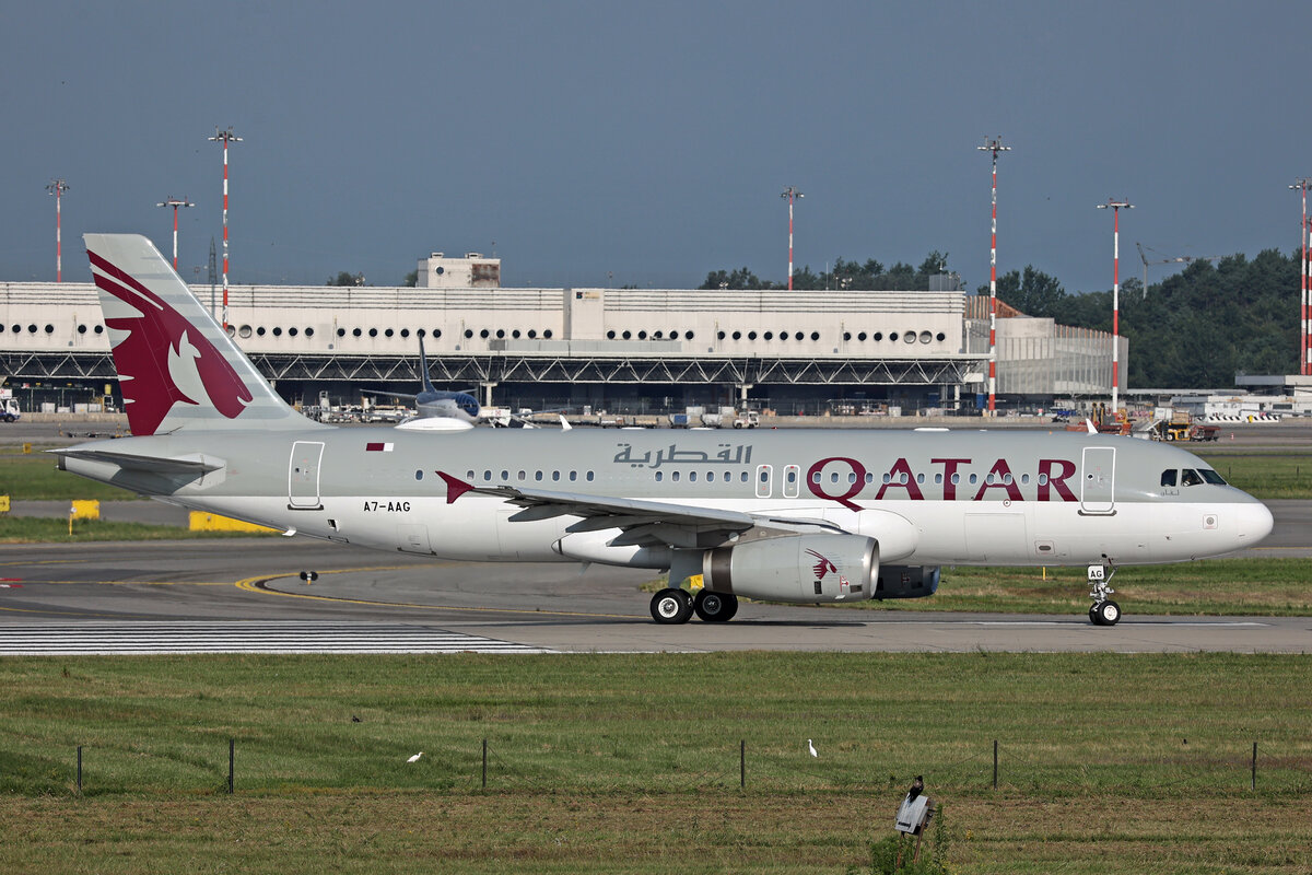 Qatar Amiri Flight, A7-AAG, Airbus A320-232, msn: 927, 10.Juli 2024, MXP Milano Malpensa, Italy.