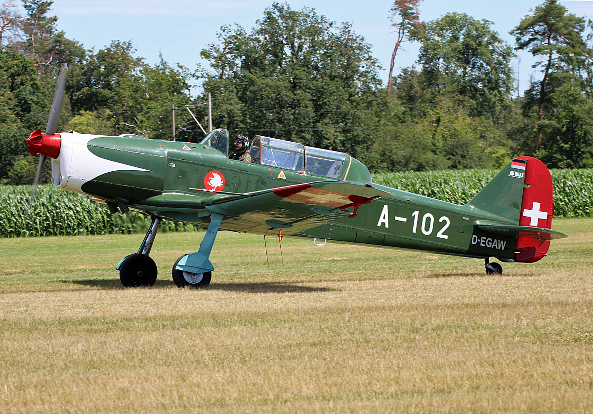 Quax Pilatus P 2-05, D-EGAW, Flugplatz Bienenfarm, 06.07.2024