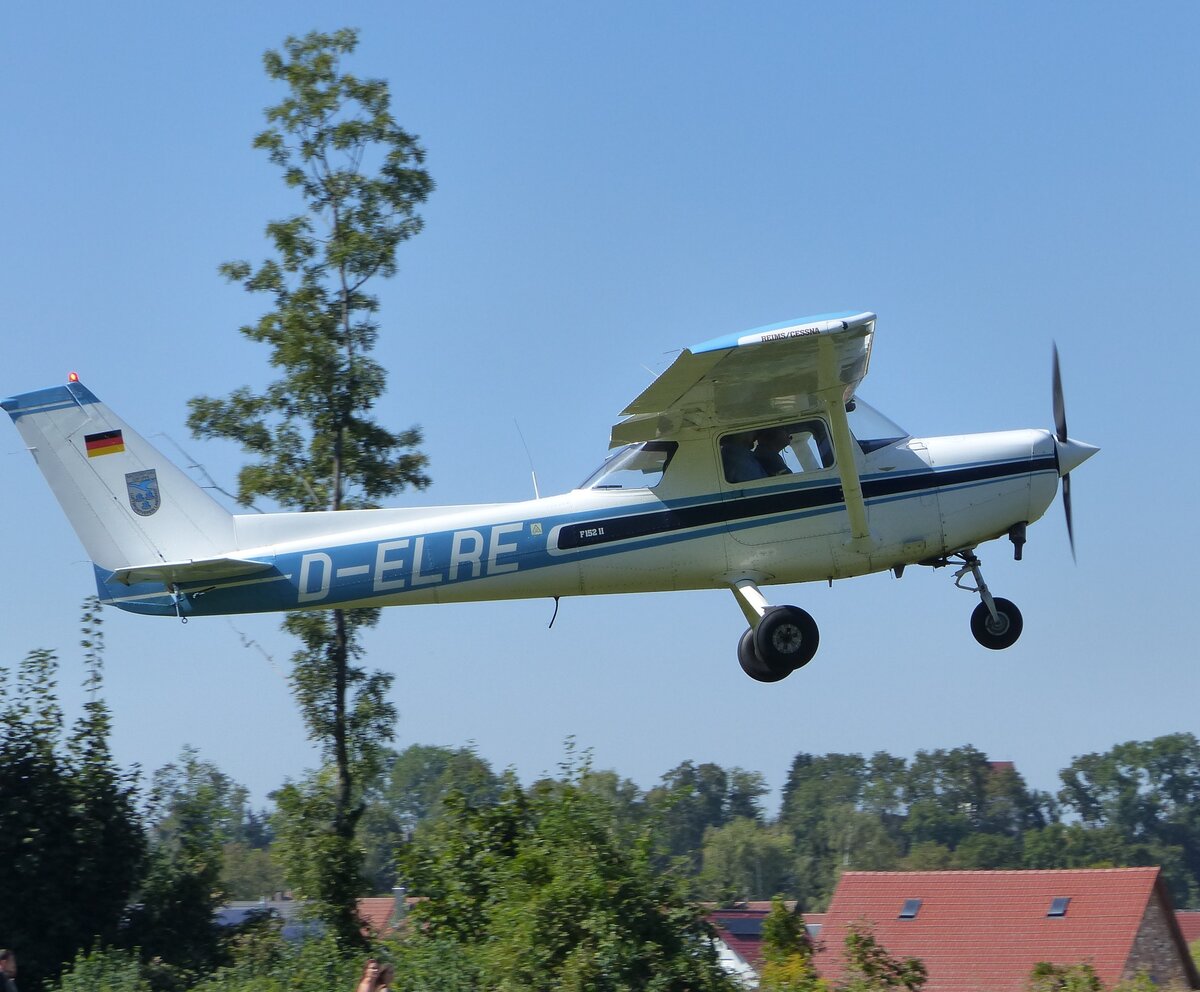 Reims Cessna F152 II, D-ELRE, Flugplatz Moosburg auf der Kippe (EDPI), 7.9.2024