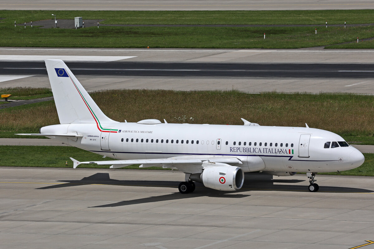 Repubblica Italiana, MM62174, Airbus A319-115 CJ, msn: 1157, 16.Juni 2024, ZRH Zürich, Switzerland.