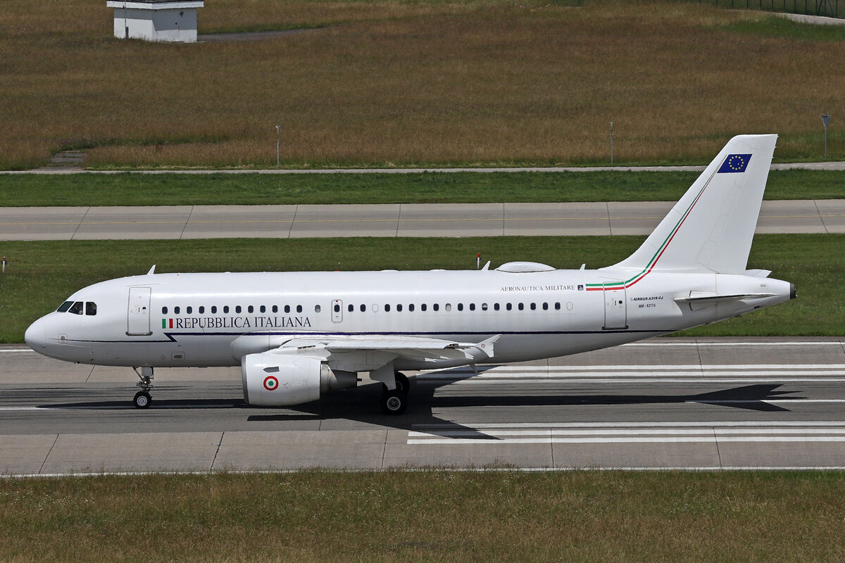 Repubblica Italiana, MM62174, Airbus A319-115 CJ, msn: 1157, 16.Juni 2024, ZRH Zürich, Switzerland.