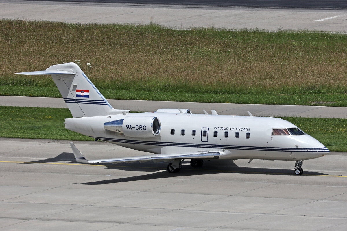 Republic of Croatia, 9A-CRO, Bombardier Challenger 604, msn: 5322, 16.Juni 2024, ZRH Zürich, Switzerland.