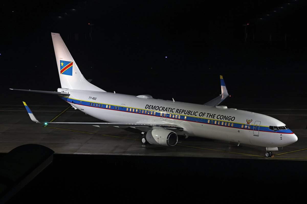 Republique Democratique du Congo, T7-RDC, Boeing B737-9JAER (BBJ3), msn: 37560/2664, 22.Januar 2025, ZRH Zürich, Switzerland.