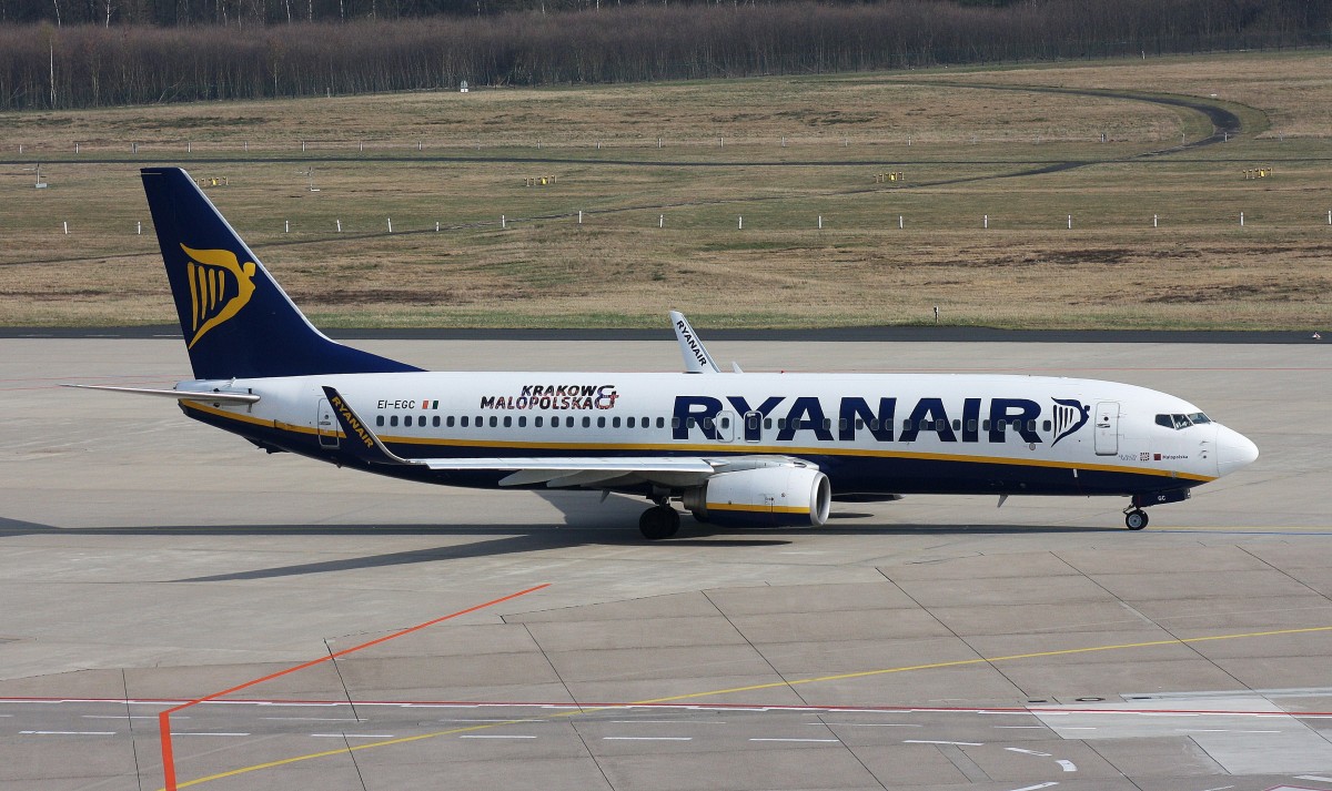 Ryanair,EC-EGC,(c/n38492),Boeing 737-8AS(WL),30.03.2014,CGN-EDDK,Koeln-Bonn,Germany(Sticker:Krakow-Malopolska)