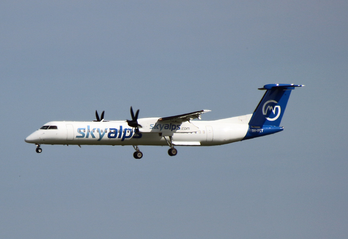 SkyAlps, DHC-8-402Q, 9H-PET, BER, 14.07.2024