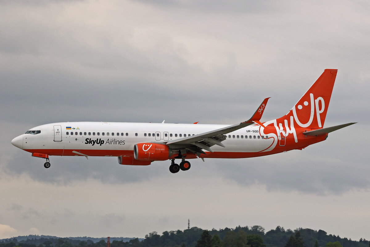 SkyUp Airlines, UR-SQO, Boeing B737-82R, msn: 40880/4288, 07.Juni 2024, ZRH Zürich, Switzerland.