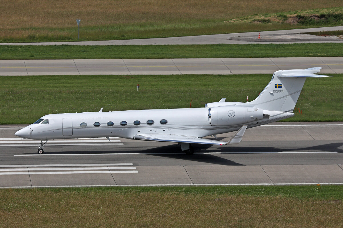 Swedish Air Force, 102005, Gulfstream G550, msn: 5200, 16.Juni 2024, ZRH Zürich, Switzerland.