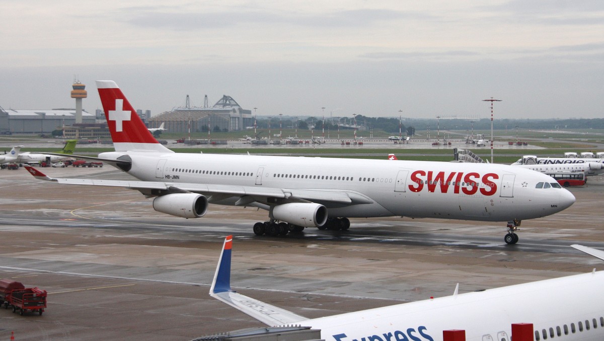 Swiss,HB-JMN,(c/n 175),Airbus A340-313,09.08.2014,HAM-EDDH,Hamburg,Germany