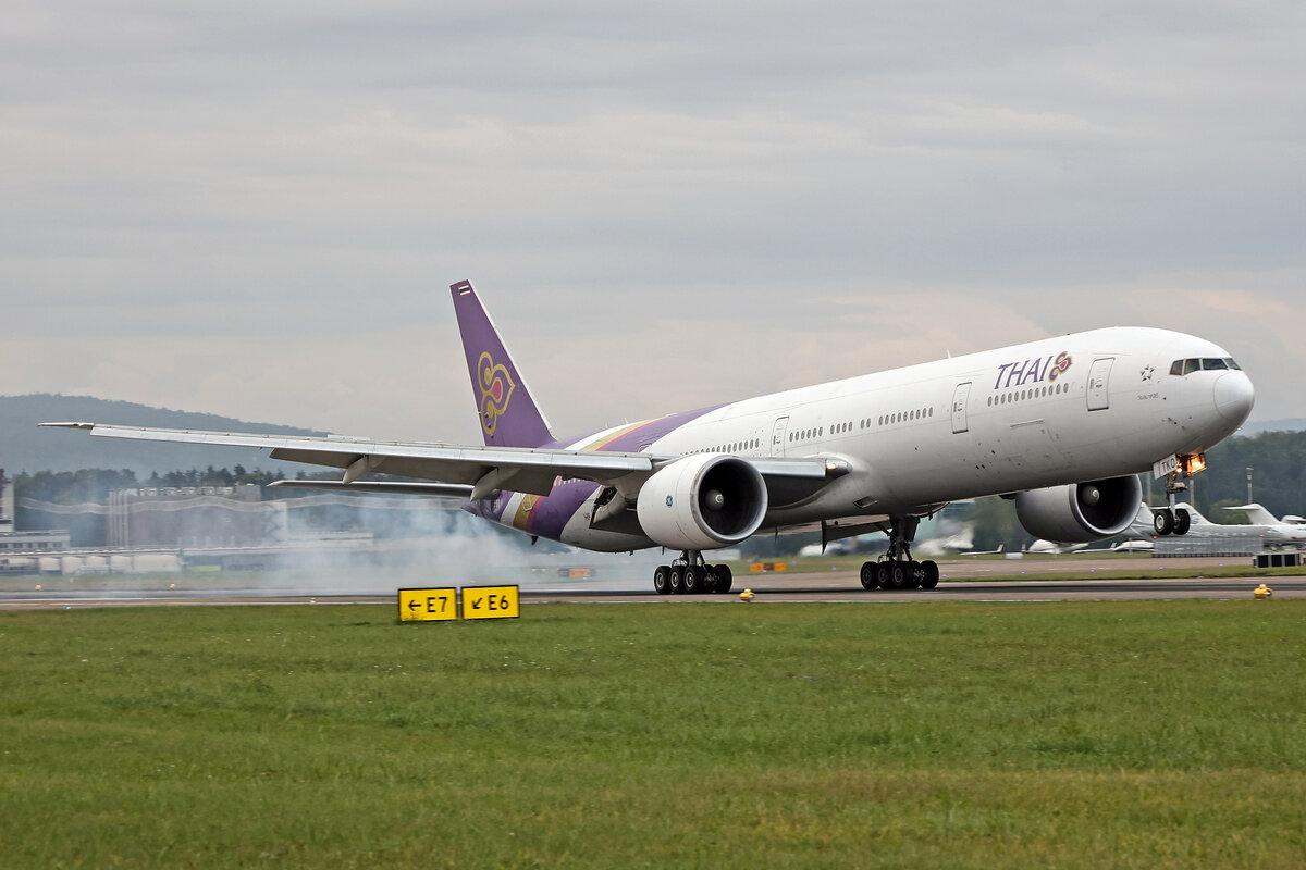 Thai Airways, HS-TKO, Boeing 777-3ALER, msn: 41524/1107, 14.September 2024, ZRH Zürich, Switzerland.