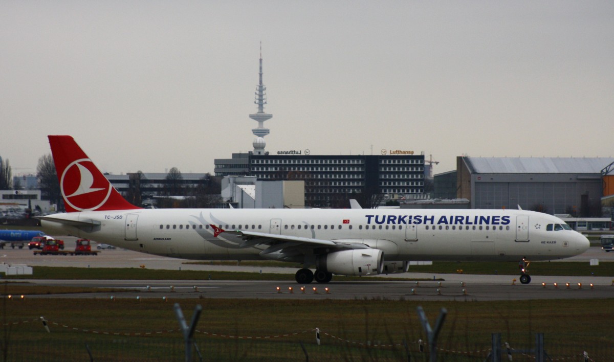 Turkish Airlines,TC-JSD,(c/n5388),Airbus A321-231,16.12.2013,HAM-EDDH,Hamburg,Germany