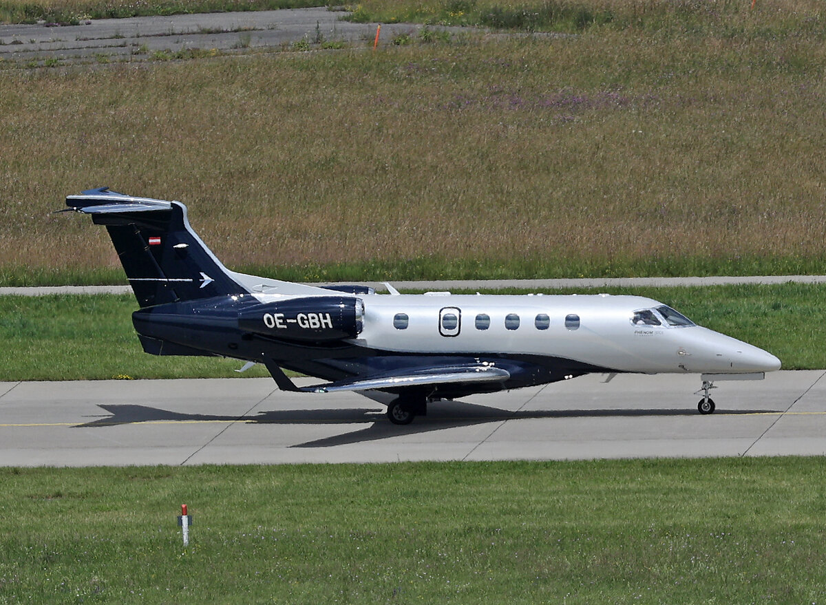 Tyrolean Jet Services GmbH, OE-GBH, Embraer EMB-505 Phenom 300, msn: 50500529, 16.Juni 2024, ZRH Zürich, Switzerland.