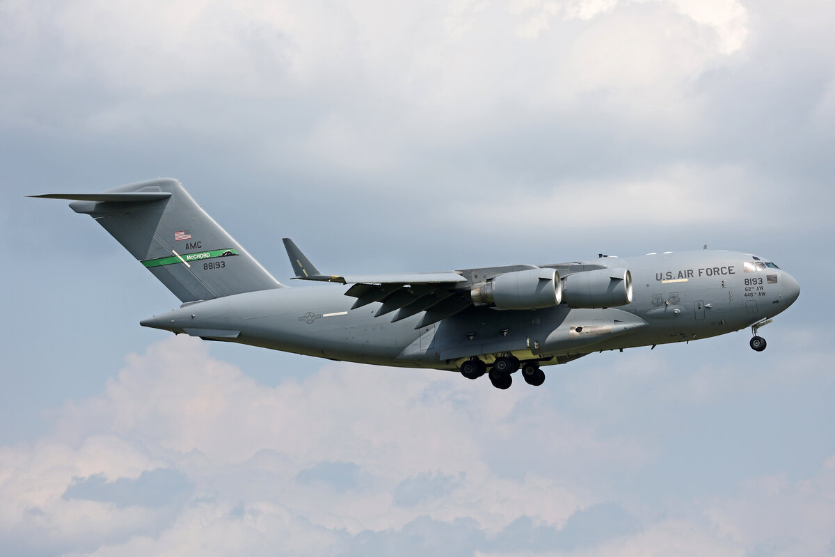 US Air Force, 08-8193, Boeing C-17A Globemaster III, msn: 50216/F-215, 07.Juni 2024, ZRH Zürich, Switzerland.