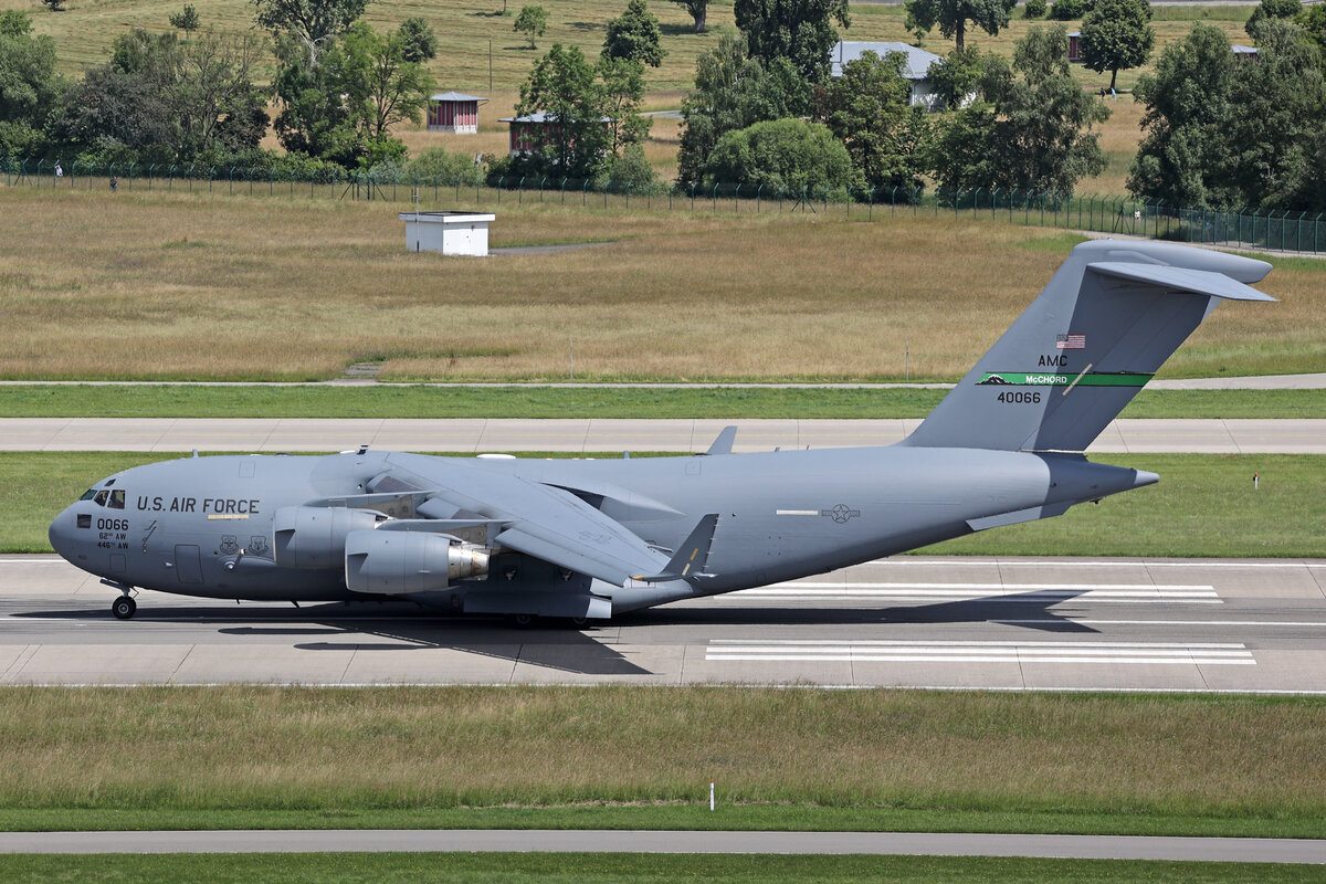 US Air Force, 94-0066, McDonnell Douglas C-17A Globemaster III, msn: P-22, 16.Juni 2024, ZRH Zürich, Switzerland.