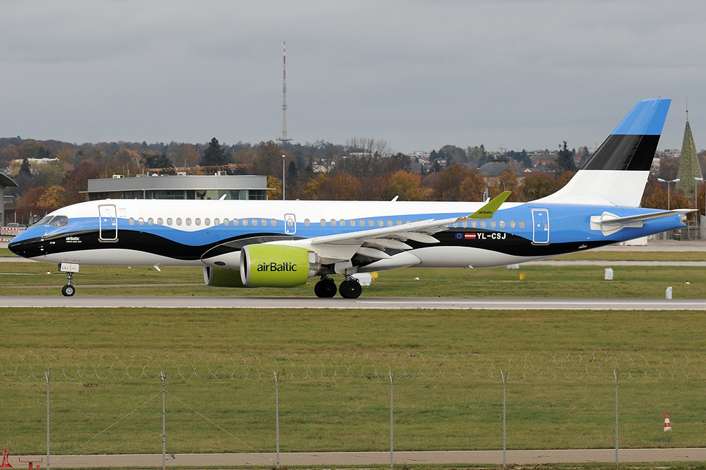 YL-CSJ Airbus A220-371 13.11.2019