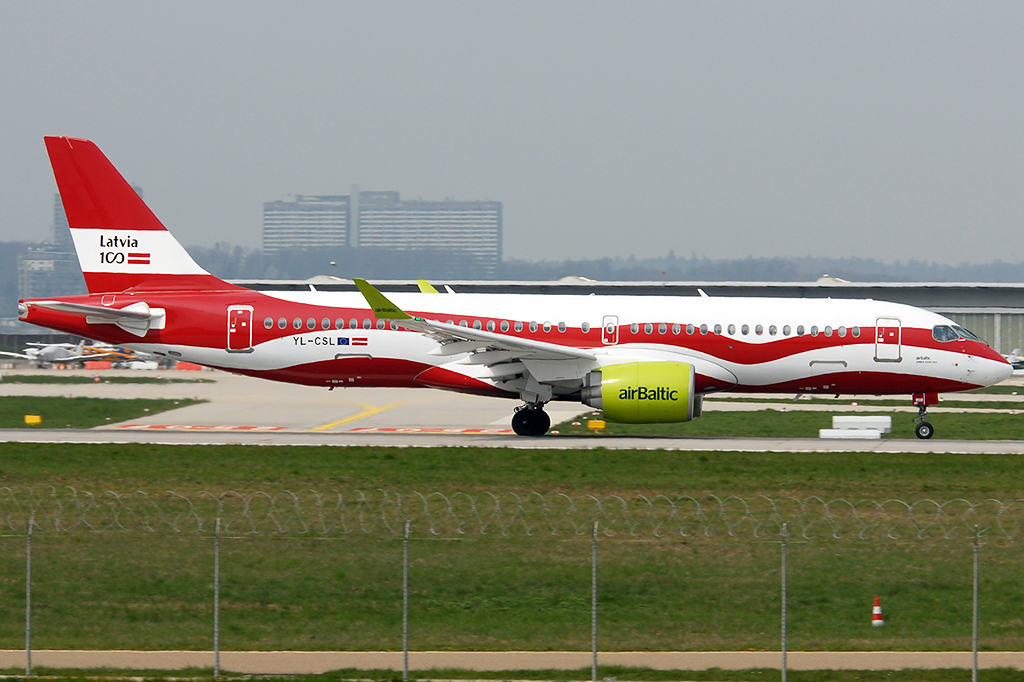 YL-CSL Airbus A220-371 14.04.2019