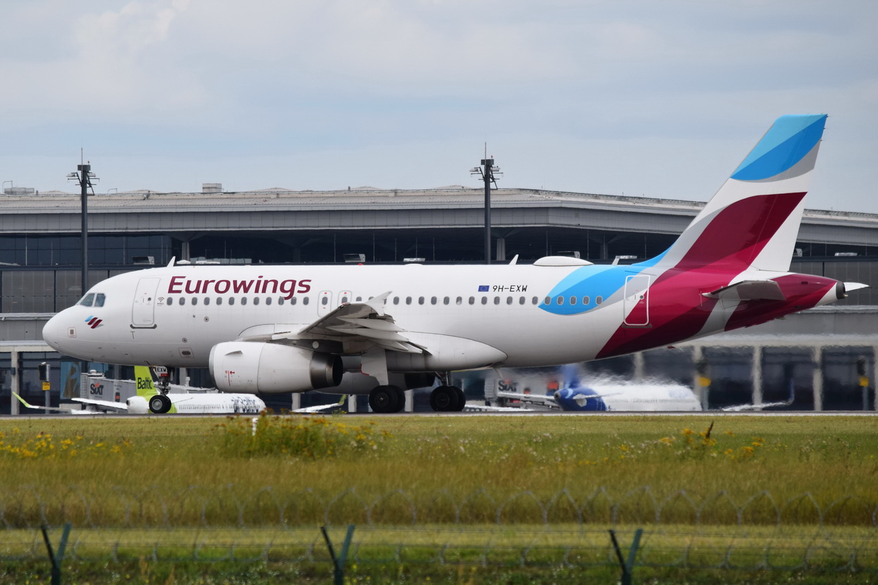 9H-EXW , Eurowings Europe Malta , Airbus A319-132 , 08.08.2024 , Berlin-Brandenburg  Willy Brandt  , BER , 