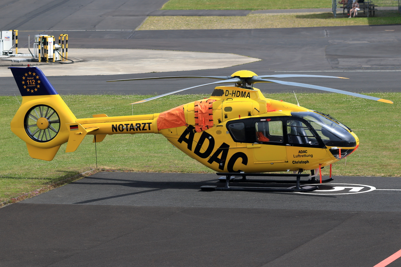 ADAC Luftrettung, D-HDMA, Eurocopter EC 135P2, S/N: 0239. Bonn-Hangelar (EDKB), 29.06.2024.