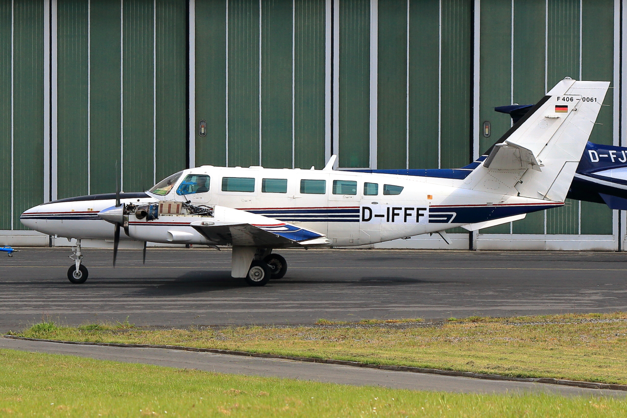 Air-Taxi Europe, D-IFFF, Reims-Cessna F406 Caravan II, S/N: F406-0061. Siegerland (EDGS) am 13.06.2024.