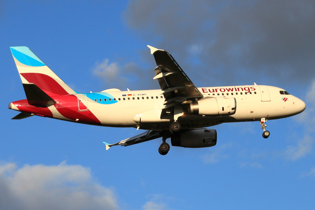 Eurowings, D-AGWH, Airbus A319-132, S/N: 3352. Köln-Bonn (EDDK) am 05.10.2024