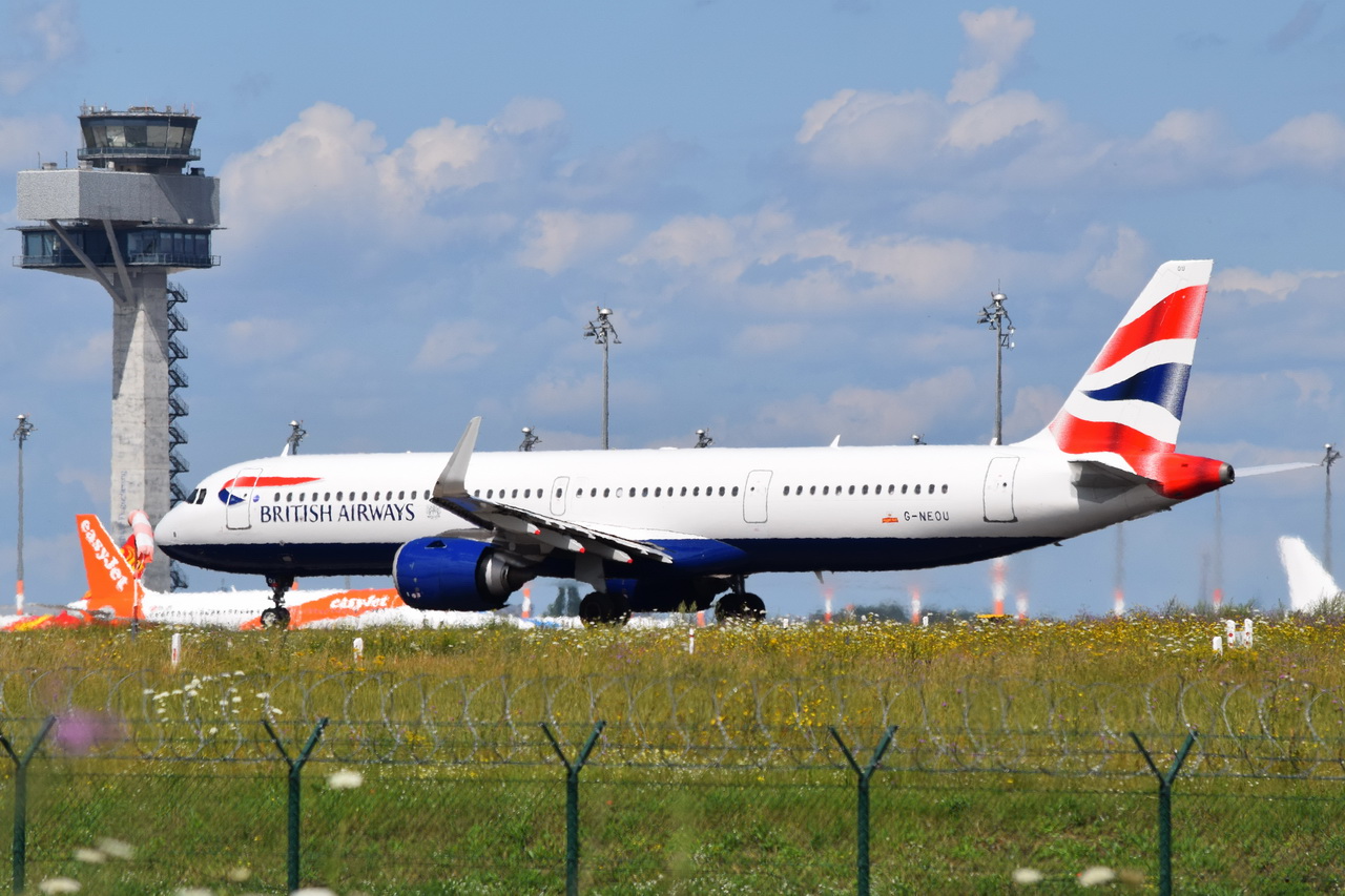 G-NEOU , British Airways , Airbus A321-251NX , Berlin-Brandenburg  Willy Brandt  , BER , 14.07.2024 ,